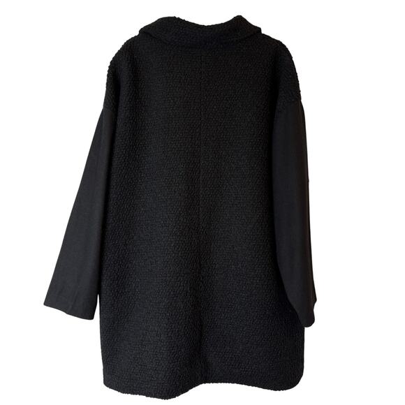 Michael Kors Wool Boucle Teddy Coat Black Size 2X - Picture 3 of 9